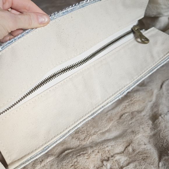 Jenna Bee for Free People Moroccan Cactus Silk Tote Gray-Blue - Picture 6 of 11